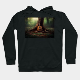 Acoustic Guitar Tree Of Life / Unwind Art Work Design Hoodie